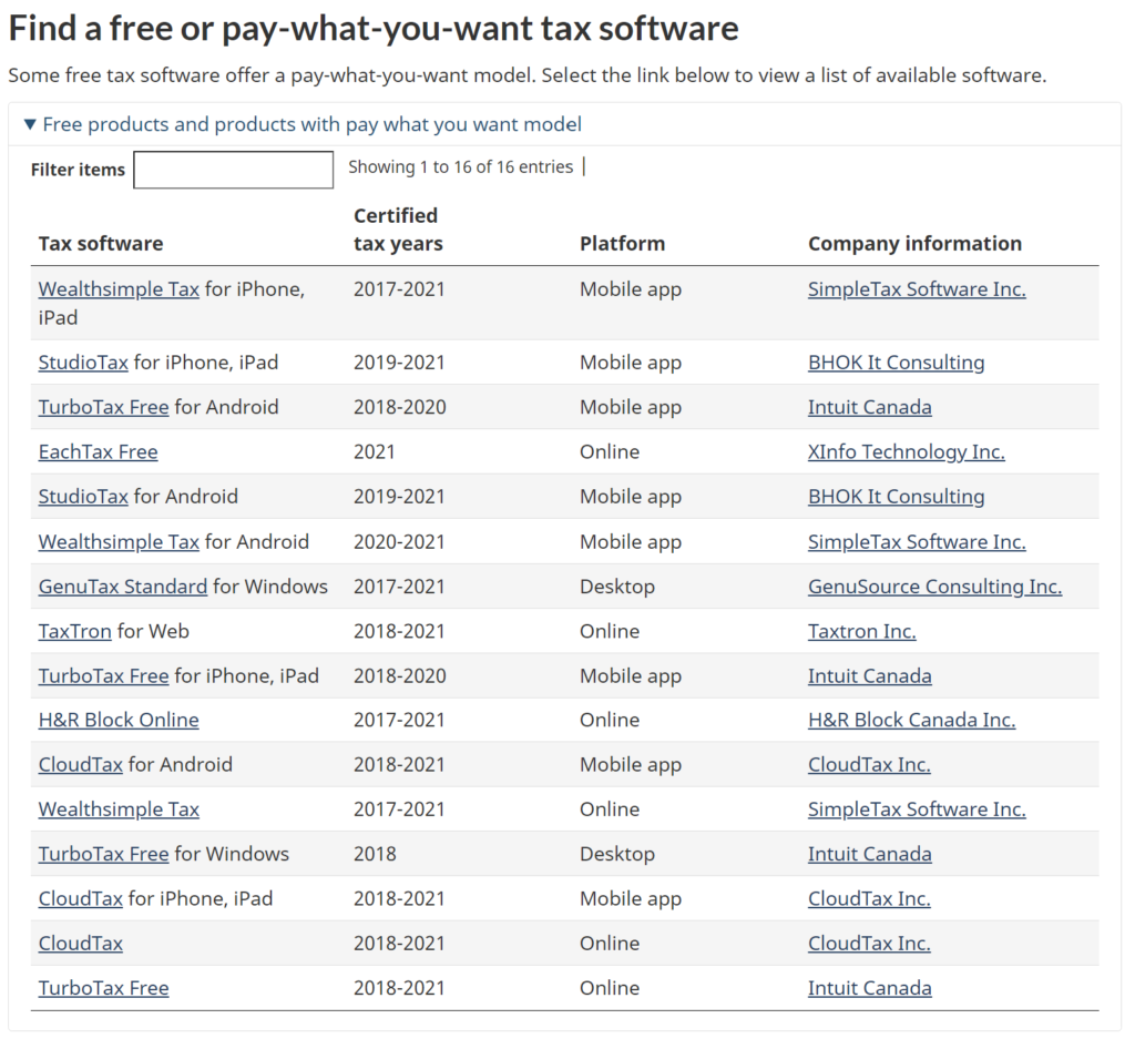 Finding free tax filing software 